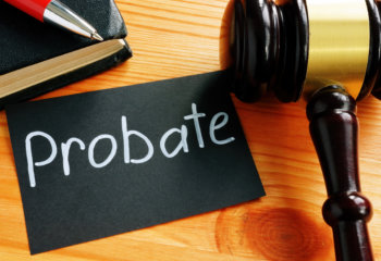 Conceptual hand written text showing probate
