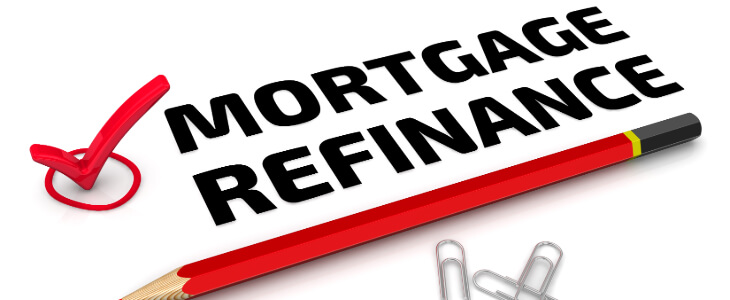 image of mortgage refinance text with a checkmark